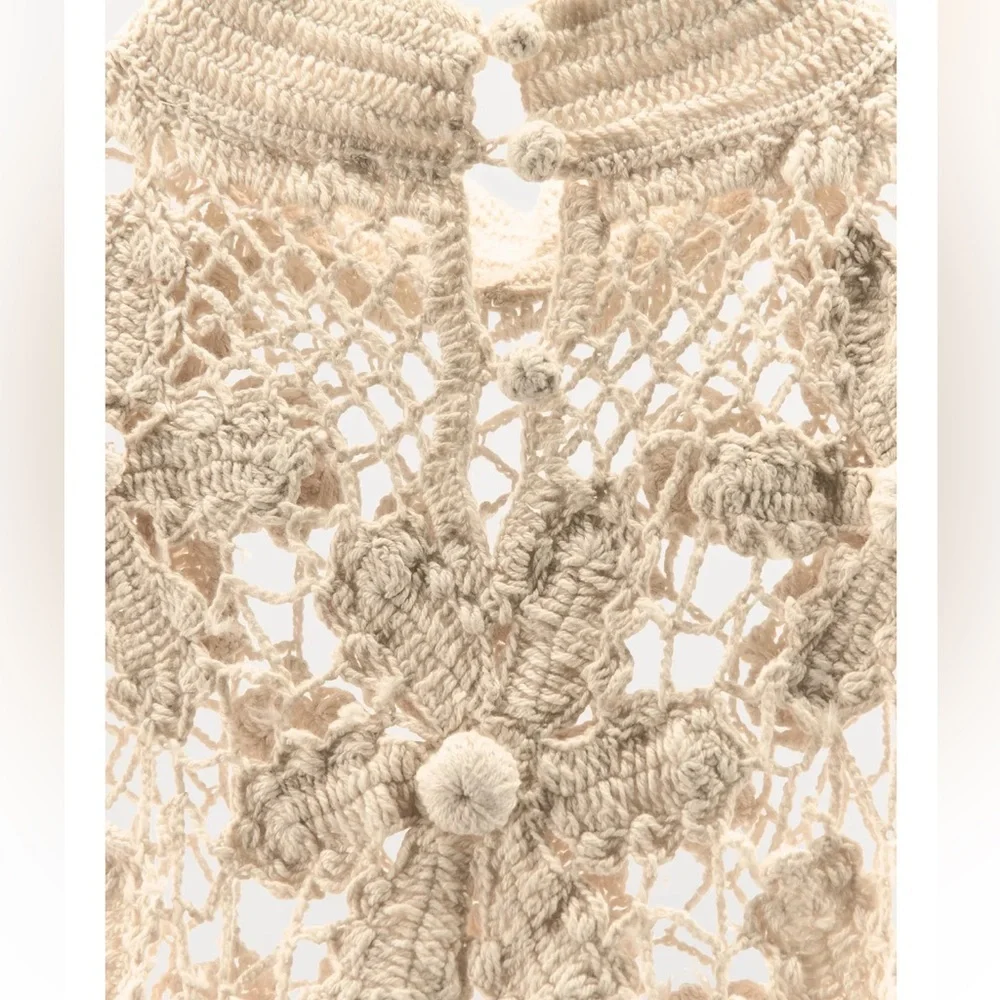 Zara Floral Embroidery Combination Dress - Picture 11 of 11